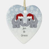 Elephant Christmas Keramikornament (Rechts)