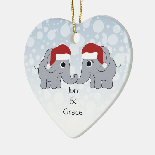 Elephant Christmas Keramikornament (Links)