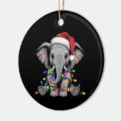 Elephant Christmas Lights Xmas Holiday Wild Animal Keramik Ornament (Links)