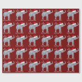 Elephant Christmas Niedlich Custom Red Kids Holida Geschenkpapier (Flach)