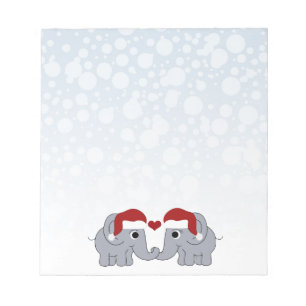 Elephant Christmas Notizblock