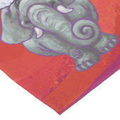 Elephant Christmas on Red Kurzer Tischläufer (Ecke)