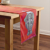 Elephant Christmas on Red Kurzer Tischläufer (Beispiel)