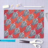 Elephant Christmas on Red Seidenpapier (Handwerk)