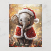 Elephant Christmas Postkarte (Vorderseite)
