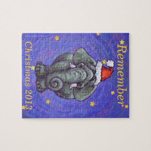 Elephant Christmas Puzzle (Horizontal)