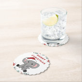 Elephant Christmas Snow Winter Animals Elephants P Untersetzer (Vor Ort)