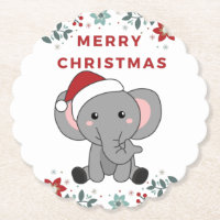 Elephant Christmas Snow Winter Animals Elephants P