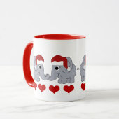 Elephant Christmas Tasse (Vorderseite Links)