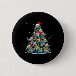 Elephant Christmas Tree Funny Jumbo Holiday Niedli Button