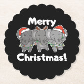Elephant Christmas Untersetzer (Vorderseite)