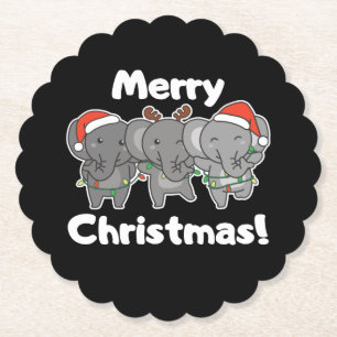 Elephant Christmas Untersetzer