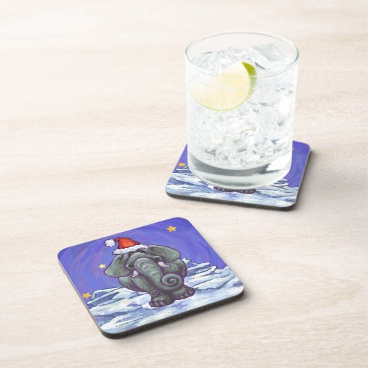 Elephant Christmas Untersetzer (Rechte Seite)