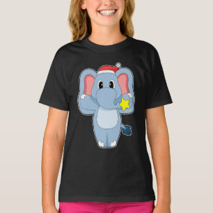 Elephant Christmas Weihnachtsmannmütze T-Shirt