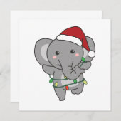 Elephant Christmas Winter Animals Elephants Einladung (Vorne/Hinten)