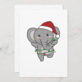 Elephant Christmas Winter Animals Elephants Feiertagskarte (Vorne/Hinten)