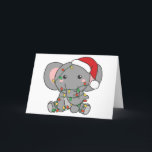 Elephant Christmas Winter Animals Elephants Holida Feiertagskarte<br><div class="desc">Der Elefant zu Weihnachten mit Feenlicht. Hübsche Tiere mit Geschenken und Schnee für den Urlaub. Ein süßes Weihnachtsgrüßen. Elefanten sind niedliche Tiere und perfekt zu Weihnachten.</div>