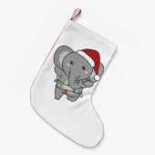 Elephant Christmas Winter Animals Elephants Kleiner Weihnachtsstrumpf (Vorderansicht (hängend))