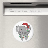 Elephant Christmas Winter Animals Elephants Magnet (In Situ (Geschirrspüler))
