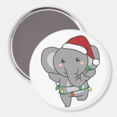 Elephant Christmas Winter Animals Elephants Magnet (Vorderseite/Rückseite)