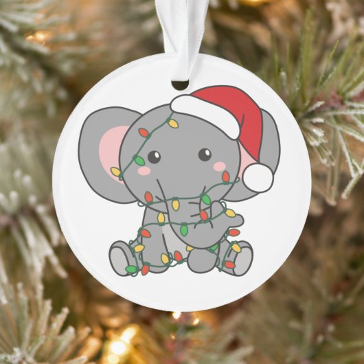 Elephant Christmas Winter Animals Elephants Ornament (Baum)