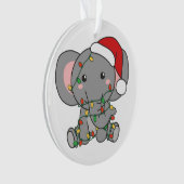 Elephant Christmas Winter Animals Elephants Ornament (Vorderseite)