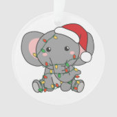 Elephant Christmas Winter Animals Elephants Ornament (Vorderseite)