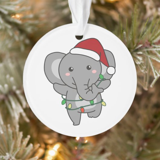 Elephant Christmas Winter Animals Elephants Ornament (Baum)