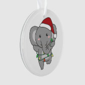Elephant Christmas Winter Animals Elephants Ornament (Vorderseite)