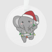 Elephant Christmas Winter Animals Elephants Ornament (Vorderseite)