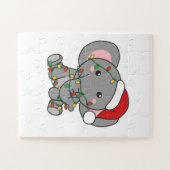 Elephant Christmas Winter Animals Elephants Puzzle (Horizontal)