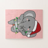 Elephant Christmas Winter Animals Elephants Puzzle (Horizontal)