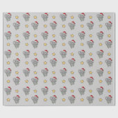 Elephant Christmas Winter Animals Elephants Wrappi Geschenkpapier (Flach)