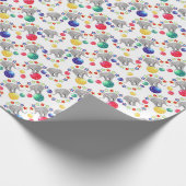 Elephant Circus farbenfroher Spaß Geschenkpapier (Ecke)