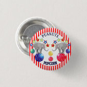 Elephant Circus Stars Karneval Button (Vorne & Hinten)