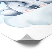 Elephant Cloud Kinderzimmer Poster Kids Room Print (Ecke)