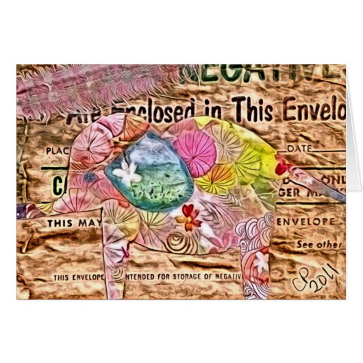 Elephant Collage Digital Art (Vorderseite (Horizontal))