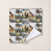 Elephant Color Foto Badhandtuch Set (Waschlappen)