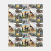 Elephant Color Foto Fleecedecke (Vorderseite)
