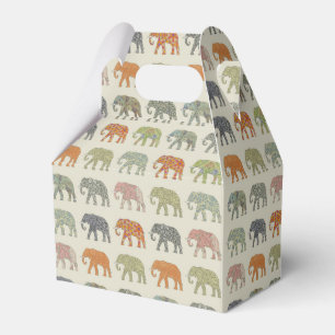 Elephant Colorful Animal Pattern Geschenkschachtel