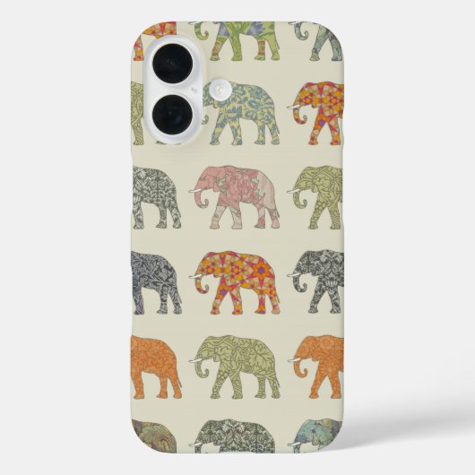 Elephant Colorful Animal Pattern heute Case-Mate iPhone Hülle (Rückseite)