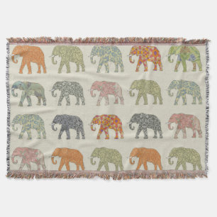 Elephant Colorful Animal Pattern heute Decke