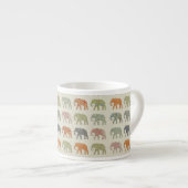 Elephant Colorful Animal Pattern heute Espressotasse (Vorderseite Rechts)