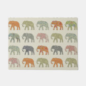 Elephant Colorful Animal Pattern heute Fußmatte (Vorderseite)