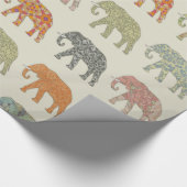 Elephant Colorful Animal Pattern heute Geschenkpapier (Ecke)