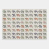 Elephant Colorful Animal Pattern heute Geschenkpapier Set (Vorderseite 3)