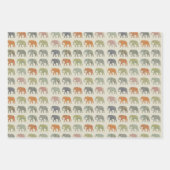 Elephant Colorful Animal Pattern heute Geschenkpapier Set (Vorderseite 2)
