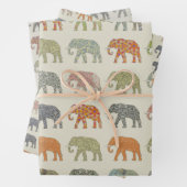 Elephant Colorful Animal Pattern heute Geschenkpapier Set (Beispiel)