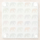 Elephant Colorful Animal Pattern heute Glasuntersetzer (Rückseite)