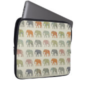 Elephant Colorful Animal Pattern heute Laptopschutzhülle (Vorne Rechts)